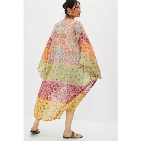 Anthropologie Bl^nk London Sheer Floral Kimono Size OS - Picture 3 of 6